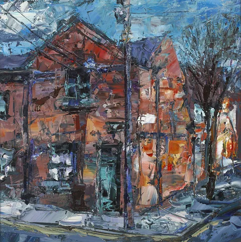 CORNER OF THE COOMBE by Aidan Bradley, 2010, oil on board, offered May 2015