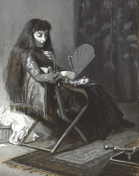 Robert Catterson-Smith, THE CHINESE FAN, gouache