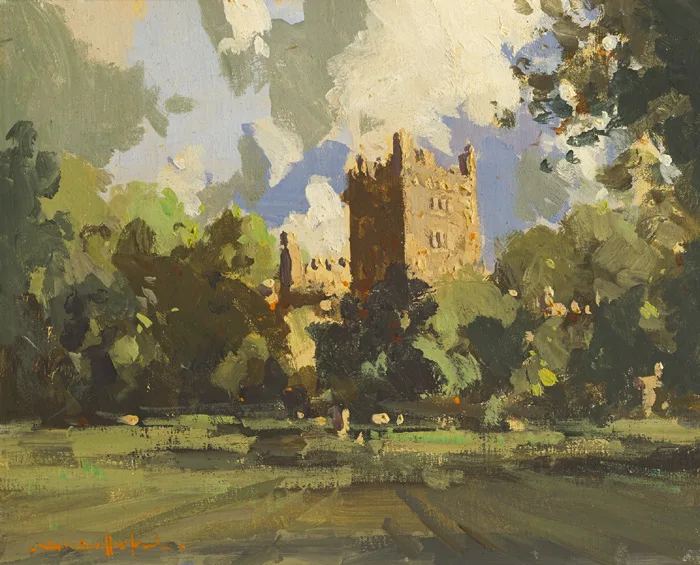 BLARNEY CASTLE, COUNTY CORK by George K. Gillespie, oil on canvas, sold May 2015