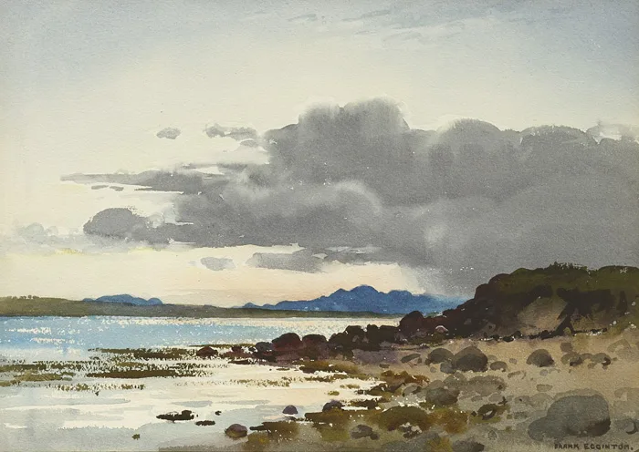RIVER SCENE by Frank Egginton, watercolour, sold Feb 2015