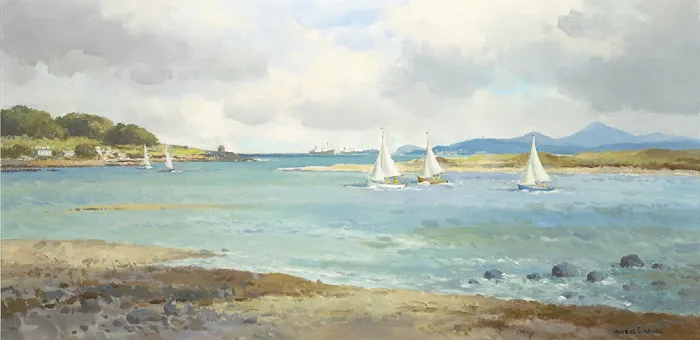 VIEW FROM DUBLIN ROAD, SUTTON by Maurice Canning Wilks, oil on canvas, sold Feb 2015