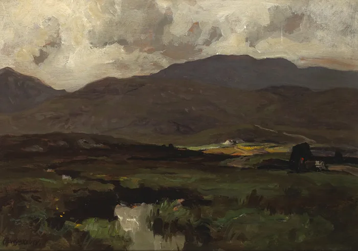 GLENVEAGH HILLS by Frank McKelvey, oil on board, sold Feb 2015