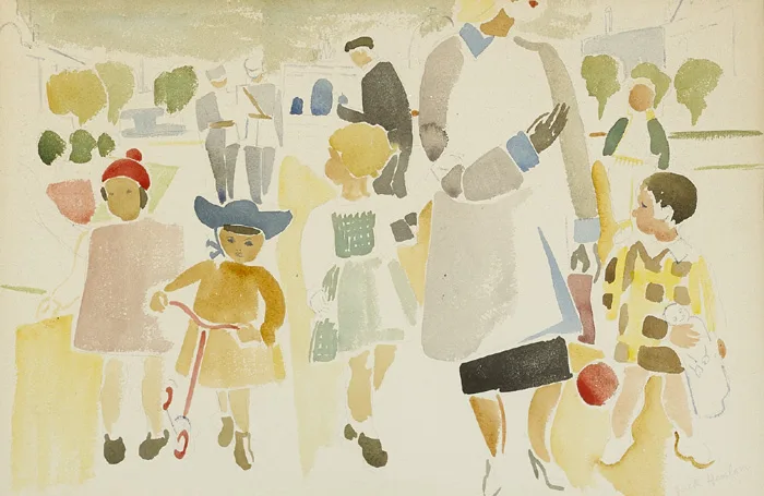 TUILERIES by Father Jack P. Hanlon, watercolour, sold Feb 2015