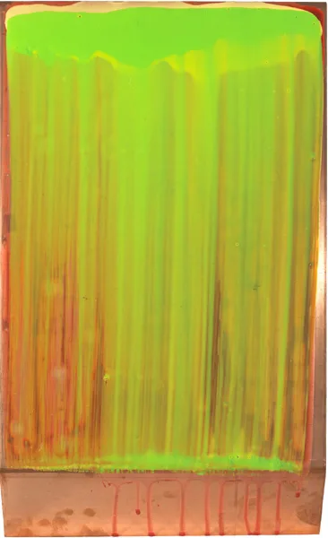TWO PART COLOUR COLLECTION by Ciarán Lennon, acrylic/brass panels; (diptych), sold Feb 2015