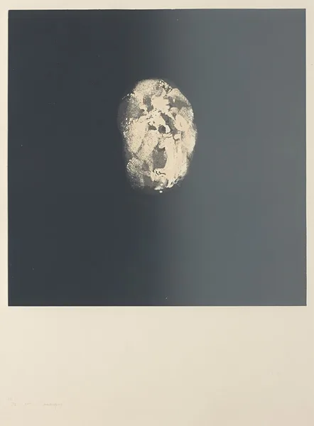 IMAGE IN DARKNESS by Louis le Brocquy, 1974, aquatint on Arches paper; (no. 43 from edition of 75), sold Feb 2015