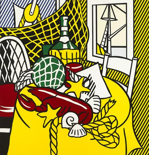Roy Lichtenstein, STILL LIFE WITH LOBSTER, 1974, lithograph and screenprint; (no. 61 from edition of 100)