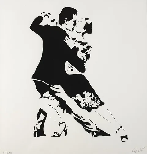 Blek le Rat, LAST TANGO, stencil; (no. 116 from edition of 145)