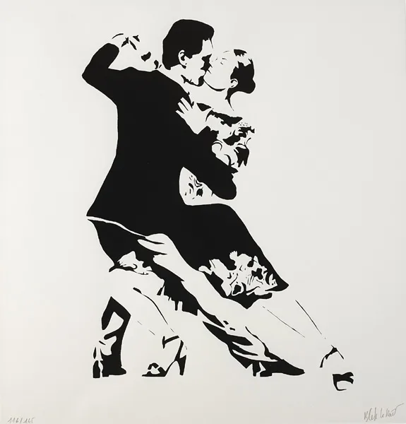 Blek le Rat, LAST TANGO, stencil; (no. 116 from edition of 145)
