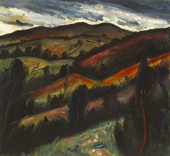 SLIGO LANDSCAPE by Peter Collis, oil on canvas, sold Feb 2015