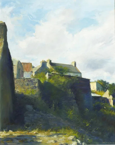 HOUSE AT PORTNABLAGH by Thomas Ryan, 1983, oil on canvas board, sold Feb 2015