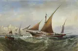 Edwin Hayes, GENOESE CRAFT, OFF GENOA ENTERING HARBOUR