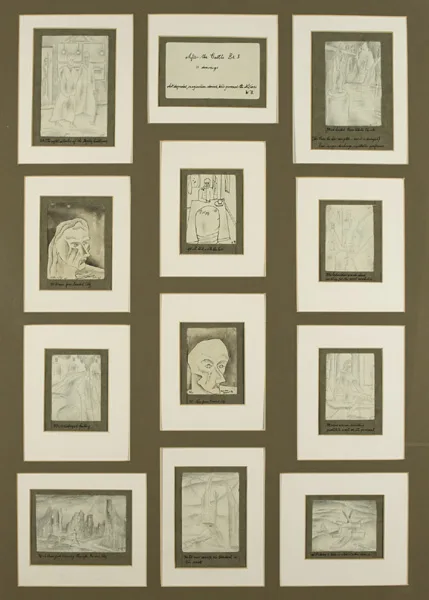 Patrick Pye, AFTER THE BATTLE - BOOK THREE, 1947, pencil; (8); pen and ink with wash; (2); pen and ink; (1)