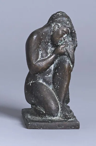 James MacCarthy, SEATED NUDE WASHING HER FACE, 1985, bronze