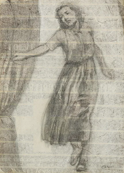 William Conor, DANCER, pencil