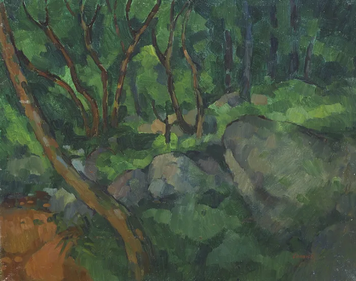LIFFEY VALLEY by Desmond Carrick, 1978, oil on canvas, sold Dec 2014