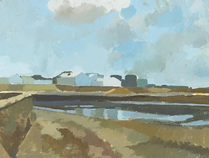RINGSEND by John Coyle, oil on board, offered Dec 2014