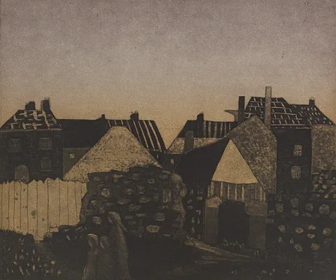TOWARDS HOME by Chris Reid, etching; (no. 2 from an edition of 30), sold Dec 2014