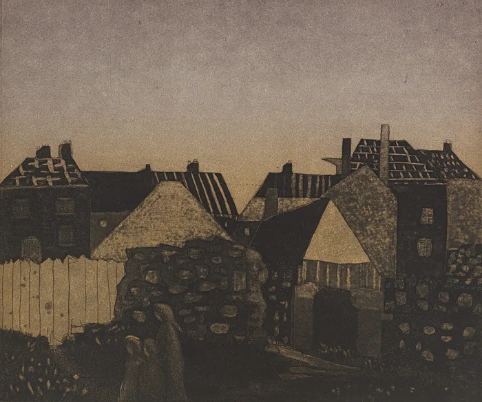 TOWARDS HOME by Chris Reid, etching; (no. 2 from an edition of 30), sold Dec 2014