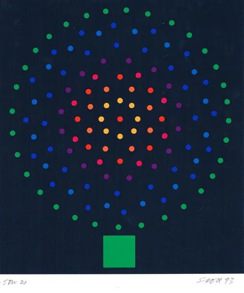 CHRISTMAS GREETING CARD by Patrick Scott, 1993, screenprint; (edition no. 21), sold Dec 2014