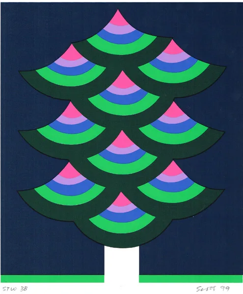 CHRISTMAS GREETING CARD by Patrick Scott, 1999, screenprint; (edition no. 38), sold Dec 2014