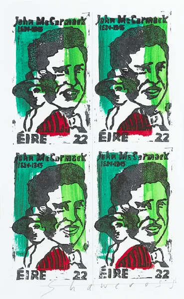JOHN MCCORMACK by Neil Shawcross, monoprint, offered Dec 2014