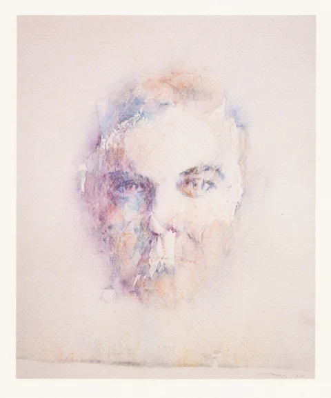 EIGHT PORTRAITS IN WORDS AND WATERCOLOUR by Louis le Brocquy, 1990, off-set lithograph print (no. 0091 from an edition of 1000), sold Dec 2014