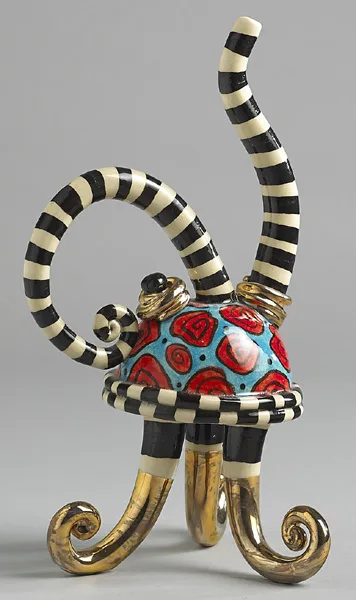 CRAZY FOOT TEAPOT by Ann-Marie Robinson, 2010, ceramic; (unique), sold Dec 2014