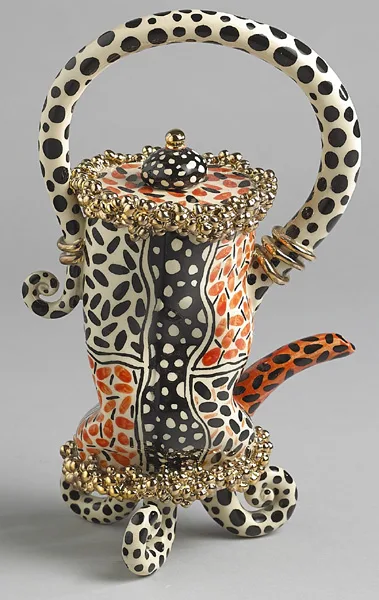 TEA SET by Ann-Marie Robinson, 2011, ceramic; (unique), sold Dec 2014