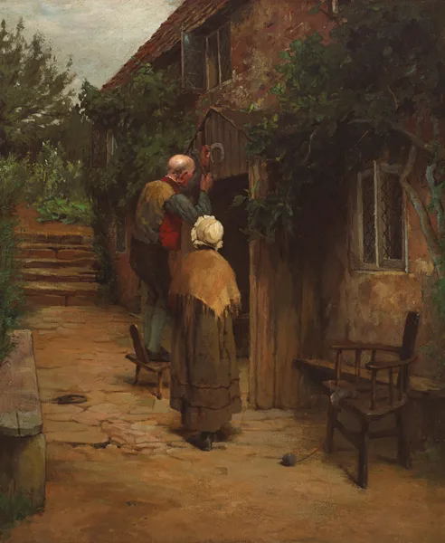 AGAINST WITCHES by Howard Helmick, 1880, oil on canvas, offered May 2014