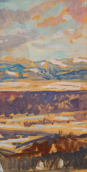 LANDSCAPE by Mary Swanzy, oil on board, sold May 2014