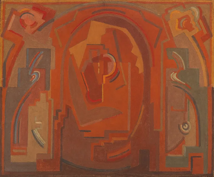 PAINTING by Mainie Jellett, 1930, oil on canvas, offered May 2014