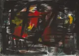Anne Yeats, ABSTRACT IN BLACK, RED AND YELLOW
