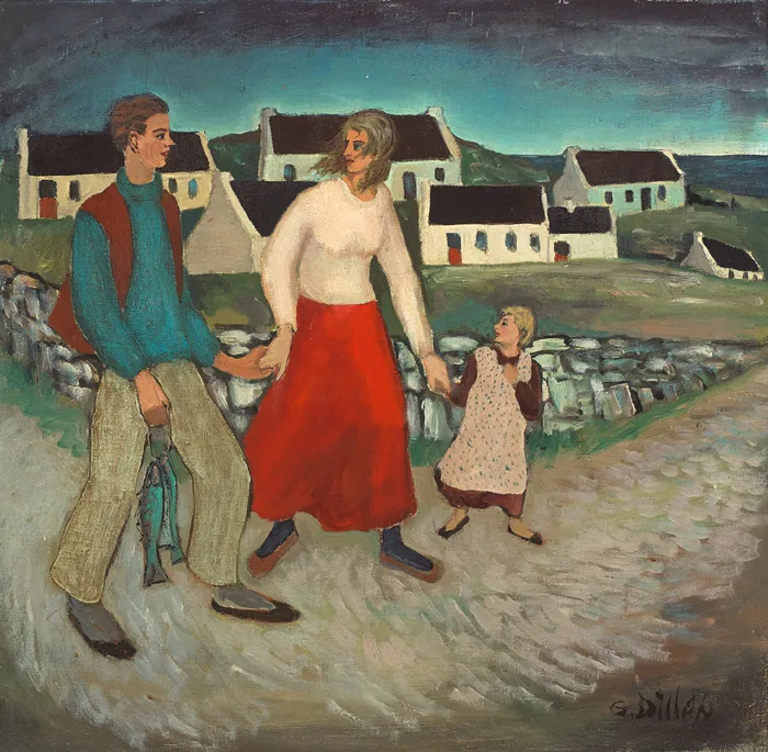 HOME WITH THE CATCH by Gerard Dillon, oil on canvas, sold May 2014