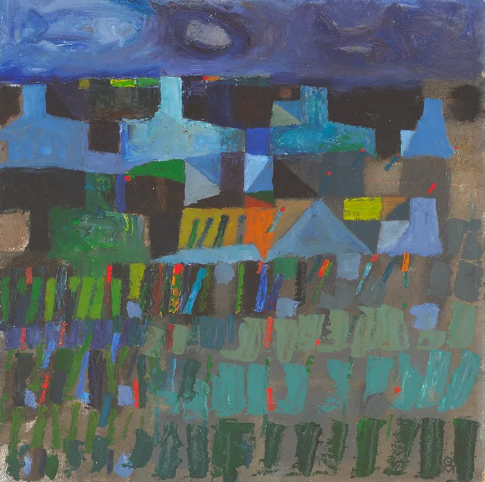 CELTIC ICON by Colin Middleton, c.1963, oil on board, sold May 2014