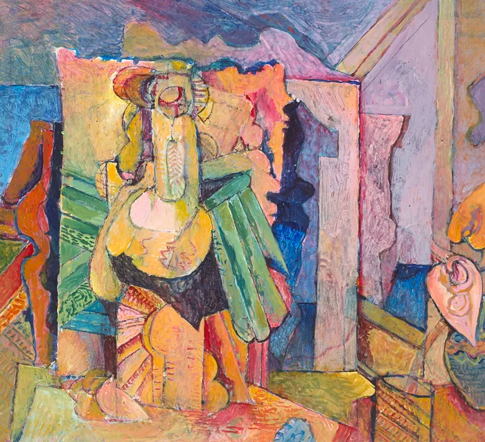 MARINER'S LADY by Nevill Johnson, 1987, acrylic on board, offered May 2014