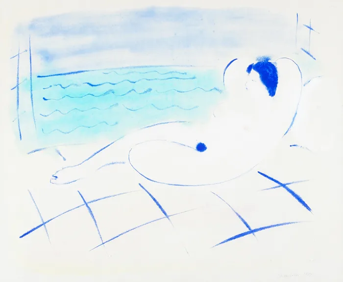 NUDE by Neil Shawcross, 1979, watercolour, sold May 2014