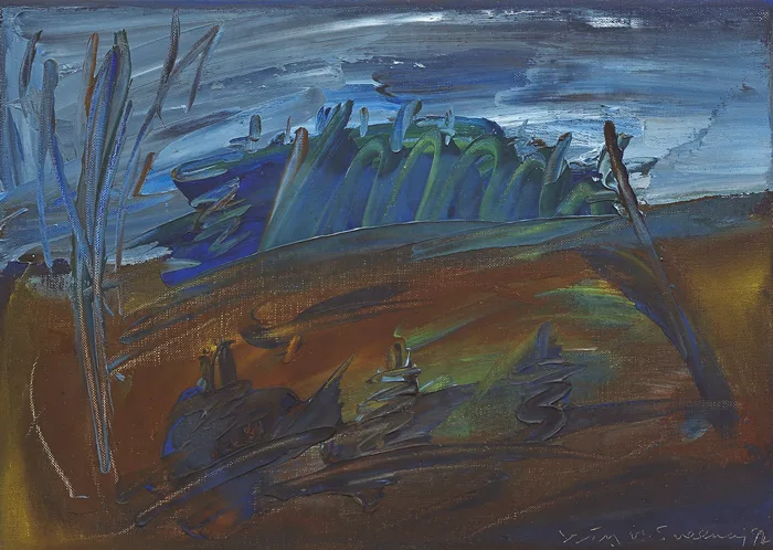 TREES, LISSADELL, COUNTY SLIGO by Seán McSweeney, oil on canvas, sold May 2014