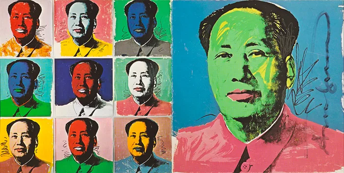 MAO INVITATION by Andy Warhol, 1972, colour print invitation, sold May 2014