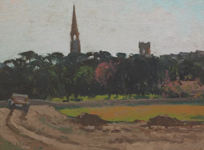 SKERRIES, COUNTY DUBLIN by Patrick Leonard, 1983, oil on board, offered May 2014