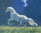 John Skelton, EQUESTRIAN PORTRAIT, 1980 and BEACH SCENE (A PAIR)