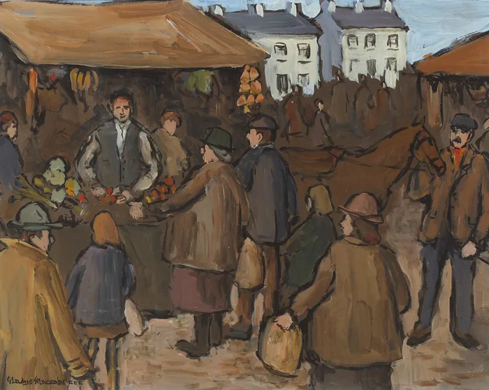 FAIR DAY by Gladys Maccabe, oil on board, sold May 2014