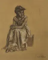Seán Keating, GIRL SEATED, c.1940s