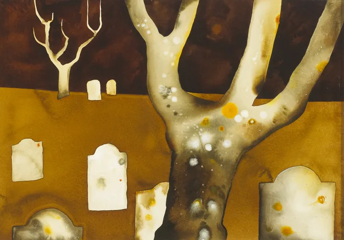 TREE by Patrick Hickey, c.1970, watercolour with gouache and ink, offered Feb 2014