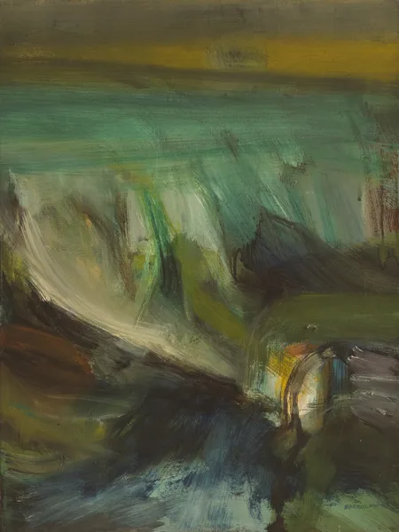 FOREST LIGHT by Barrie Cooke, c.1976, oil on canvas, offered Feb 2014