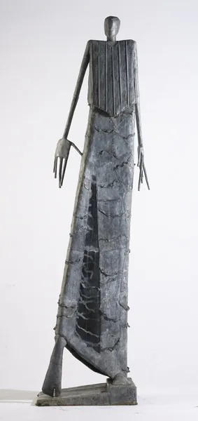 TESTING THE WATER by Leslie Hawk, lead and Perspex, offered Feb 2014