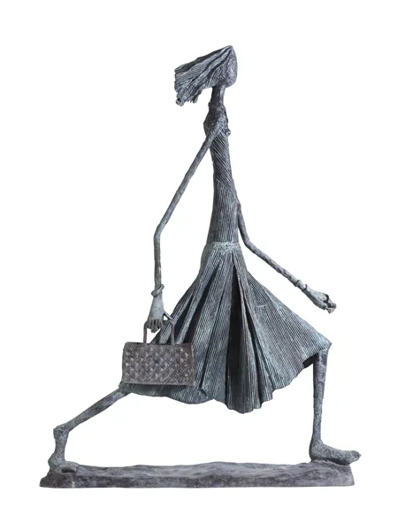 Helen Sinclair, DOO WAH DIDDY, 2002, bronze and steel; (no. 3 from an edition of 3)