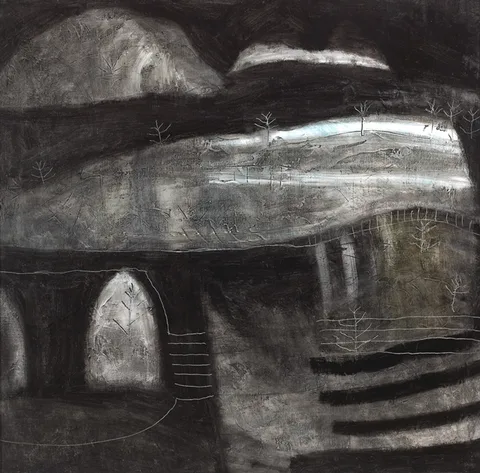 SHORT TREES OF THE MULLET, COUNTY MAYO by Padraig Macmiadhachain, oil on canvas, sold Feb 2014