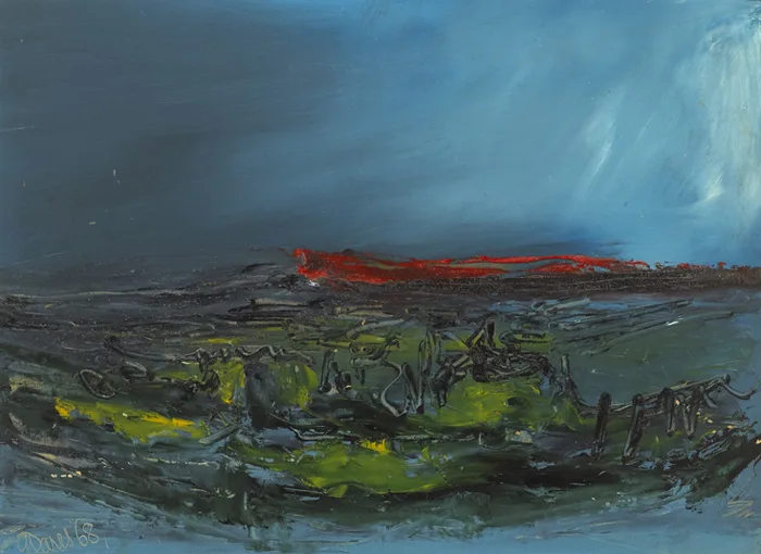 Gerald Davis, UNTITLED, 1968, oil on board