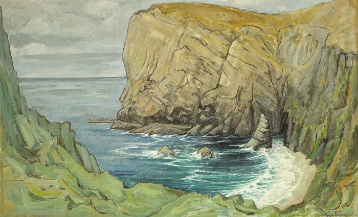 BENWEE HEAD, BROADHAVEN BAY, COUNTY MAYO by Roger Coryndon Shackleton, 1970, oil on board, offered Feb 2014
