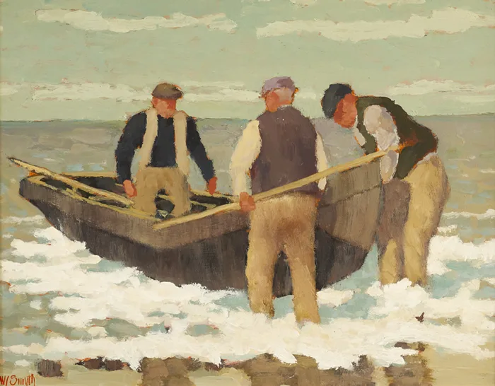 Norman Smyth, HOME FROM THE SEA, oil on panel